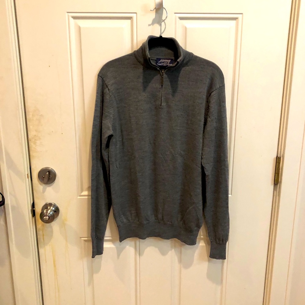 Jeremy Argyle Half Zip Merino Wool Sweater